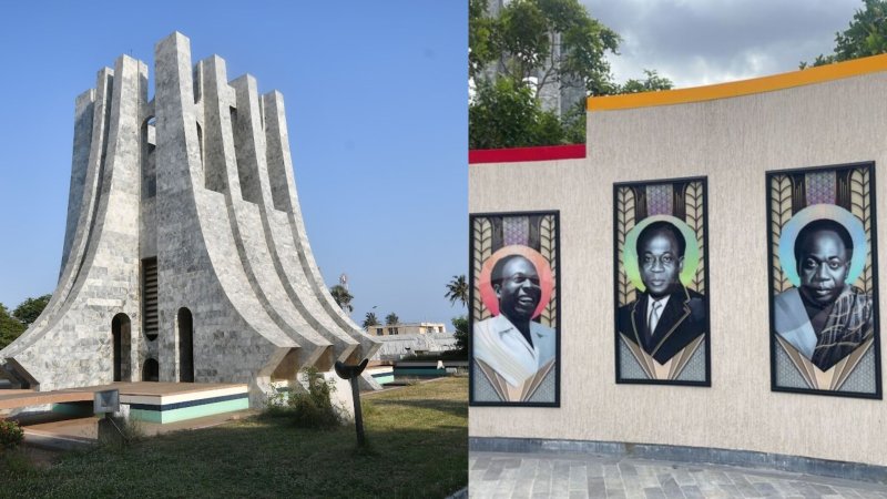 The Kwame Nkrumah Memorial Park mausoleum and gardens in central Accra Ghana