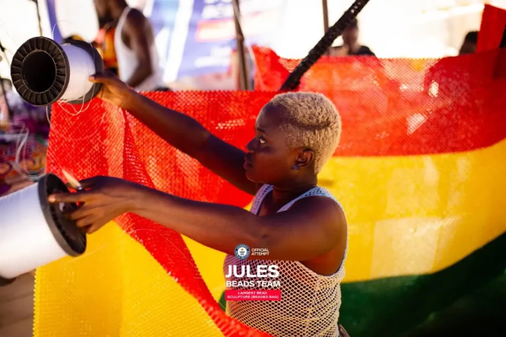 Juliana Gharbin Sets Guinness World Record for Largest Bead Sculpture