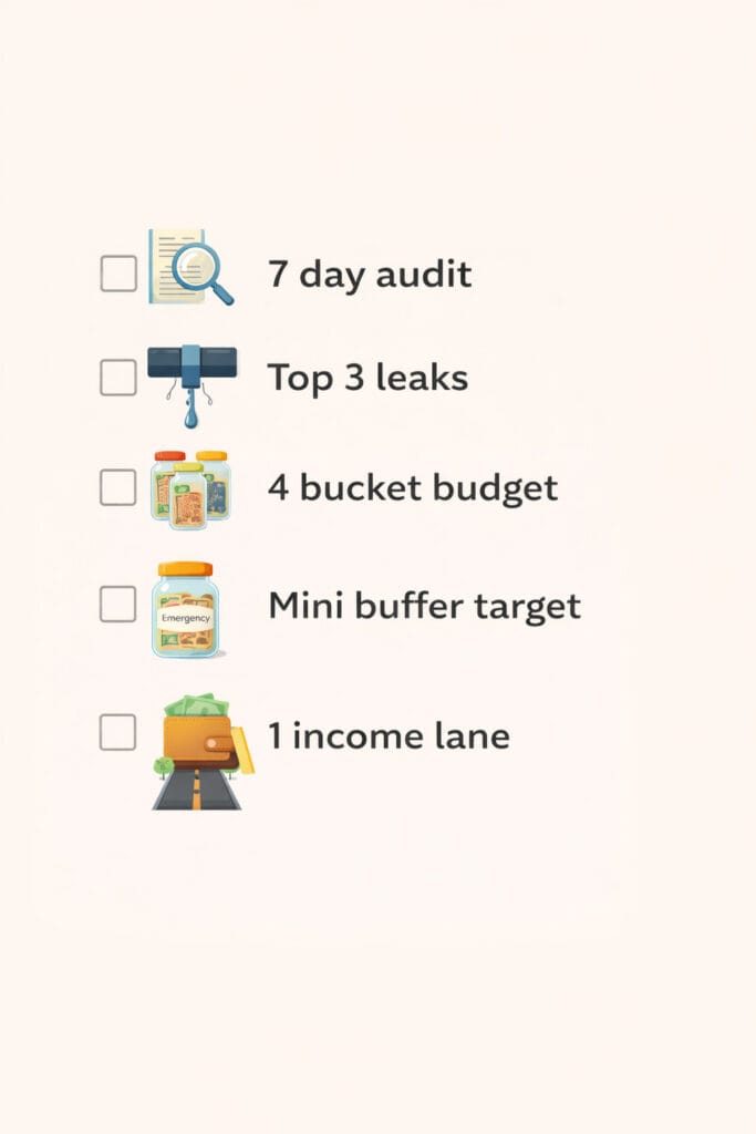 Fast Recap – 30 Day Money Reset Checklist